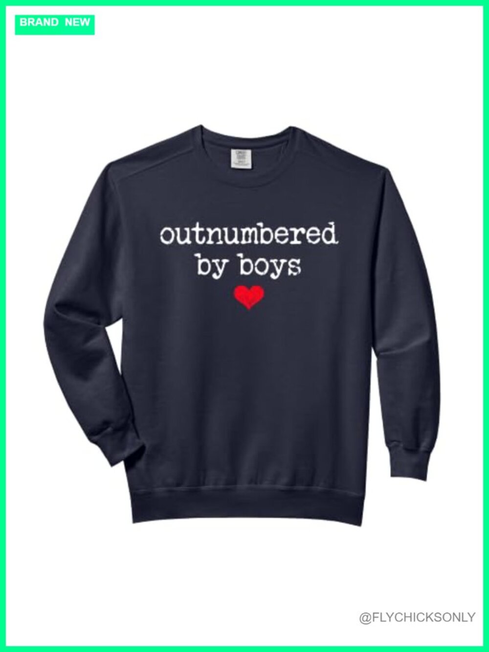 Boy Mom Sweatshirt Crew Neck Cotton Blend Graphic Pullover